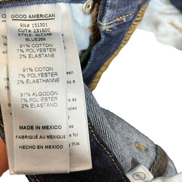 Good American Good Legs Crop Jeans Blue Women’s Size 26 High Rise Skinny - Picture 10 of 15